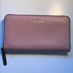 Dusty rose pink Kate spade wallet
